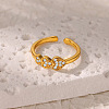 Retro Royal Style 304 Stainless Steel Cuff Rings FS-WG343E9-08-1