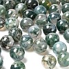 100Pcs 8mm Natural Moss Agate Round Beads DIY-LS0002-07-4
