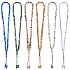 6Pcs 6 Colors Muslim Acrylic Round Prayer Beads Bracelets BJEW-PH0004-55-1