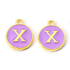 Golden Plated Alloy Enamel Charms ENAM-S118-10X-1