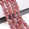 Natural Strawberry Quartz Beads Strands G-S345-8mm-21-2