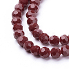 Faceted(32 Facets) Glass Beads Strands EGLA-J042-4mm-24-3
