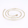 304 Stainless Steel Cable Chains Necklaces NJEW-F226-04G-08-1