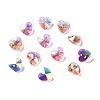 Electroplate Glass Charms GGLA-Z002-02K-1