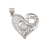 Brass Micro Pave Cubic Zirconia Pendants KK-P339-18P-1