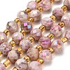 Electroplated Natural Druzy Geode Crystal Beads Strands G-F833-P01-8mm-01-2