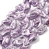 Electroplated Shell Pearl Beads Strands BSHE-A001-01D-1