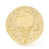 Golden Tone Round Wax Seal Brass Stamp Heads AJEW-Z034-01G-10-2
