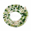 Electroplate Mixed Color Glass Beads Strands X-GLAA-T006-07-B02-2