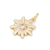 Brass Pave Cubic Zirconia with Enamel Pendants KK-U062-38G-03-2