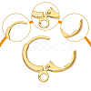 Brass Huggie Hoop Earring Findings KK-BC0005-28G-4