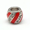 Platinum Plated Alloy Enamel Rhinestone European Beads MPDL-A023-A-2