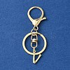 Alloy Initial Letter Charm Keychains KEYC-YW00006-22-1