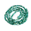AB Color Plated Transparent Glass Beads Strands GLAA-G127-01P-3