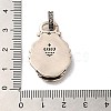 Rack Plating Brass Micro Pave Cubic Zirconia with Sea shell Pendants KK-Q795-15A-AS-3