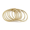 7Pcs PVD Vacuum Plating 202 Stainless Steel Plain Ring Bangle Sets BJEW-M317-16C-G-1