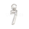 Brass Micro Pave Clear Cubic Zirconia Charms KK-P339-27P-07-1