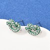 knot Brass Micro Pave Cubic Zirconia Stud Earrings EJEW-C174-01P-3