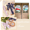 2 Rolls 2 Colors Polyester Ribbon SRIB-GF0001-19-5