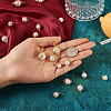 24Pcs 6 Style ABS Plastic Imitation Pearl Wire Wrapped Pendants KK-SW0001-07-7