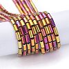 Electroplate Glass Beads Strands EGLA-K014-B-FP06-2