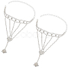 2Pcs Crystal Rhinestone Tennis Ring Bracelet BJEW-CN0001-17A-1