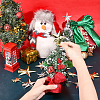 18Pcs 6 Styles Plastic Christmas Treetop Star Ornament AJEW-NB0008-02-3