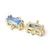 Brass Pave Cubic Zirconia Connector Charms KK-F892-53G-03-2