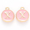 Golden Plated Alloy Enamel Charms X-ENAM-S118-07X-1