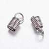 Tarnish Resistant 304 Stainless Steel Coil Cord Ends STAS-K146-070-9x4mm-1