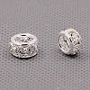 Brass Rhinestone European Beads RB-A050-H5mm-01S-1
