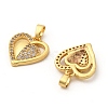 Brass Micro Pave Cubic Zirconia Pendants KK-G533-24G-2