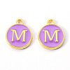 Golden Plated Alloy Enamel Charms ENAM-S118-10M-1