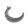 Tibetan Style Alloy Hollow Moon Links LS-TIBEP-5312-B-FF-2