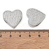 Rack Plating Brass Micro Pave Cubic Zirconia Slide Charms CU-CBA01AA-27P-3