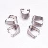 Tarnish Resistant 201 Stainless Steel Snap on Bails STAS-F117-16P-5x10-1