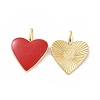 Brass Enamel Pendants KK-P204-14G-B-2