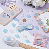 50Pcs 2 Colors Transparent Resin Cabochons RESI-WR0001-15-4