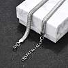 Non-Tarnish 304 Stainless Steel Herringbone Chains Necklaces X-NJEW-G340-03P-3