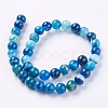 Natural Striped Agate/Banded Agate Beads Strands G-G582-10mm-10-2