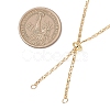 1.5MM Brass Textured Oval Link Chain Slider Necklace Making AJEW-JB01545-02-2
