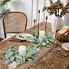 2Pcs Cloth Artificial Leaf Candle Rings Wreath AJEW-SP0004-47C-5