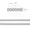 Tarnish Resistant 304 Stainless Steel Curb Chains CHS-R008-01-2