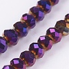 Faceted Rondelle Electroplate Glass Beads Strands X-EGLA-D020-3x2mm-84-3