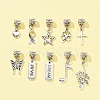 10Pcs 10 Styles Tibetan Style Alloy European Dangle Charms PALLOY-FZ00003-6