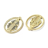 Rack Plating Brass Micro Pave Cubic Zirconia Pendants KK-R157-14E-G-2