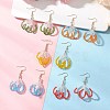 304 Stainless Steel Glass Flower Dangle Earrings EJEW-JE06721-1
