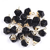 Electroplate Synthetic Black Stone Charms X-G-S344-08A-1