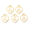Light Gold Plated Alloy Enamel Pendants ENAM-R136-30-11-1