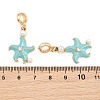 Alloy Enamel European Dangle Charms AL-CBAC2D3-01G-01-3